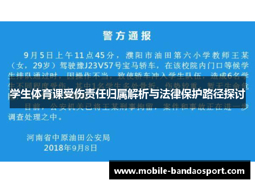 学生体育课受伤责任归属解析与法律保护路径探讨