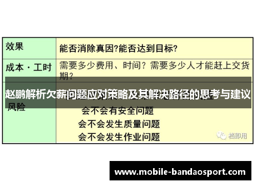 赵鹏解析欠薪问题应对策略及其解决路径的思考与建议